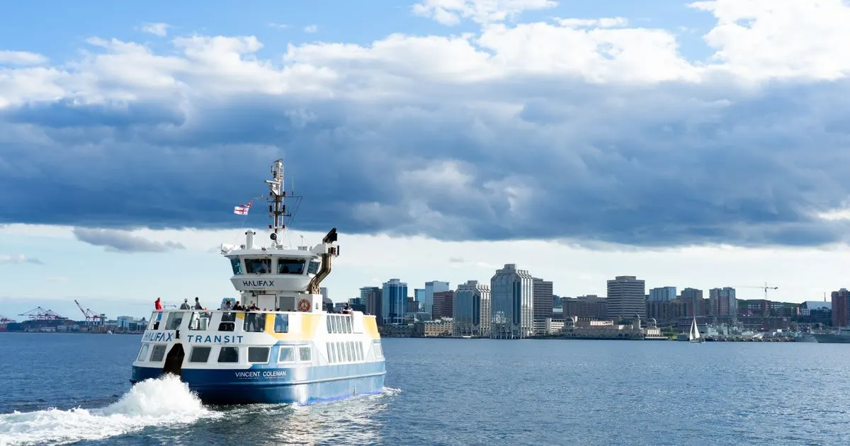 Halifax Transit ferry crossing the harbour toward downtown - payday loans Halifax