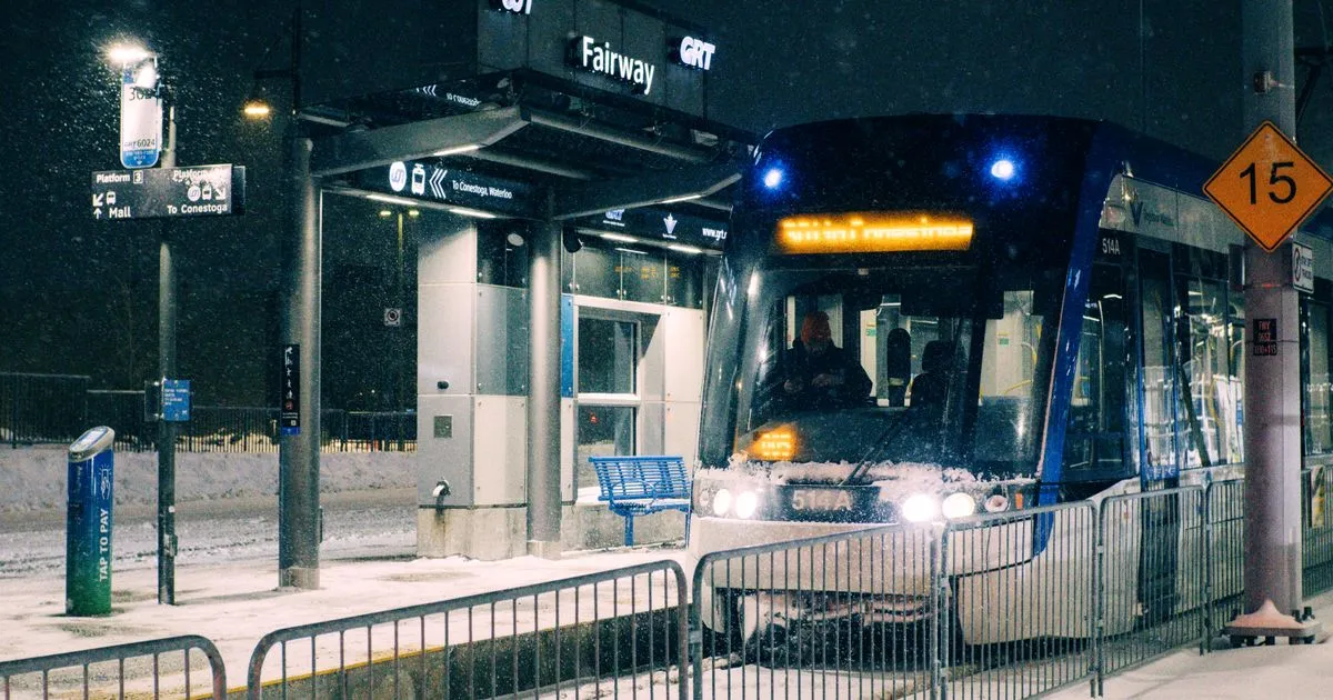 ION light rail at Fairway Station in Kitchener - payday loans Kitchener across the city