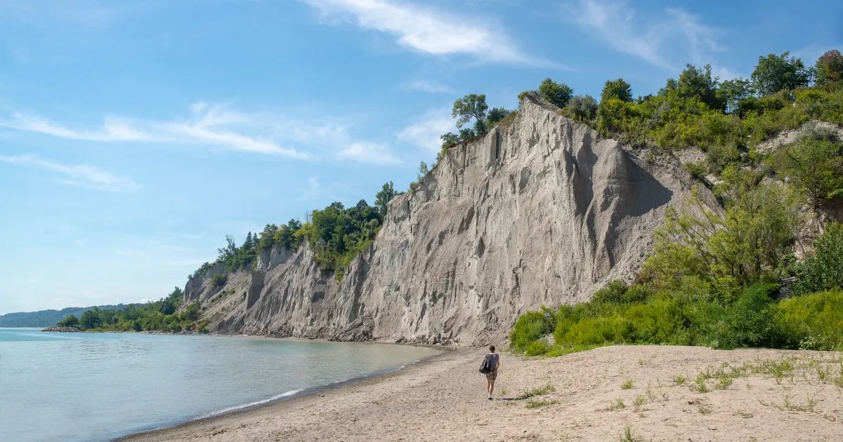Scarborough Bluffs white cliffs and beach on Lake Ontario - payday loans Scarborough