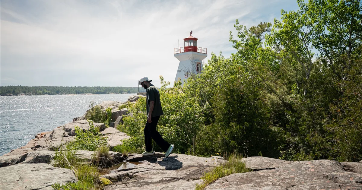 Killarney lighthouse on Georgian Bay an hour south of the Nickel City - payday loans Sudbury residents use across Shield country